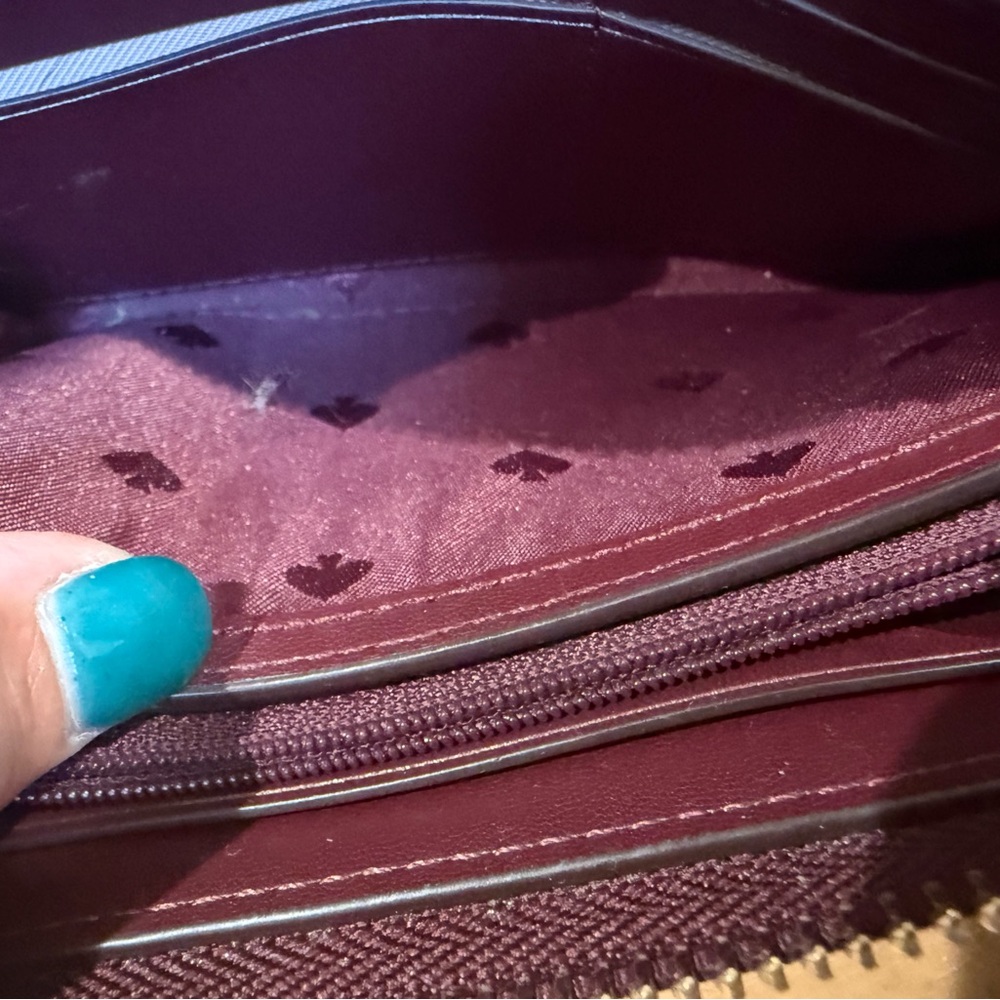 Kate Spade Deep Red Leather Wallet - Picture 3 of 10